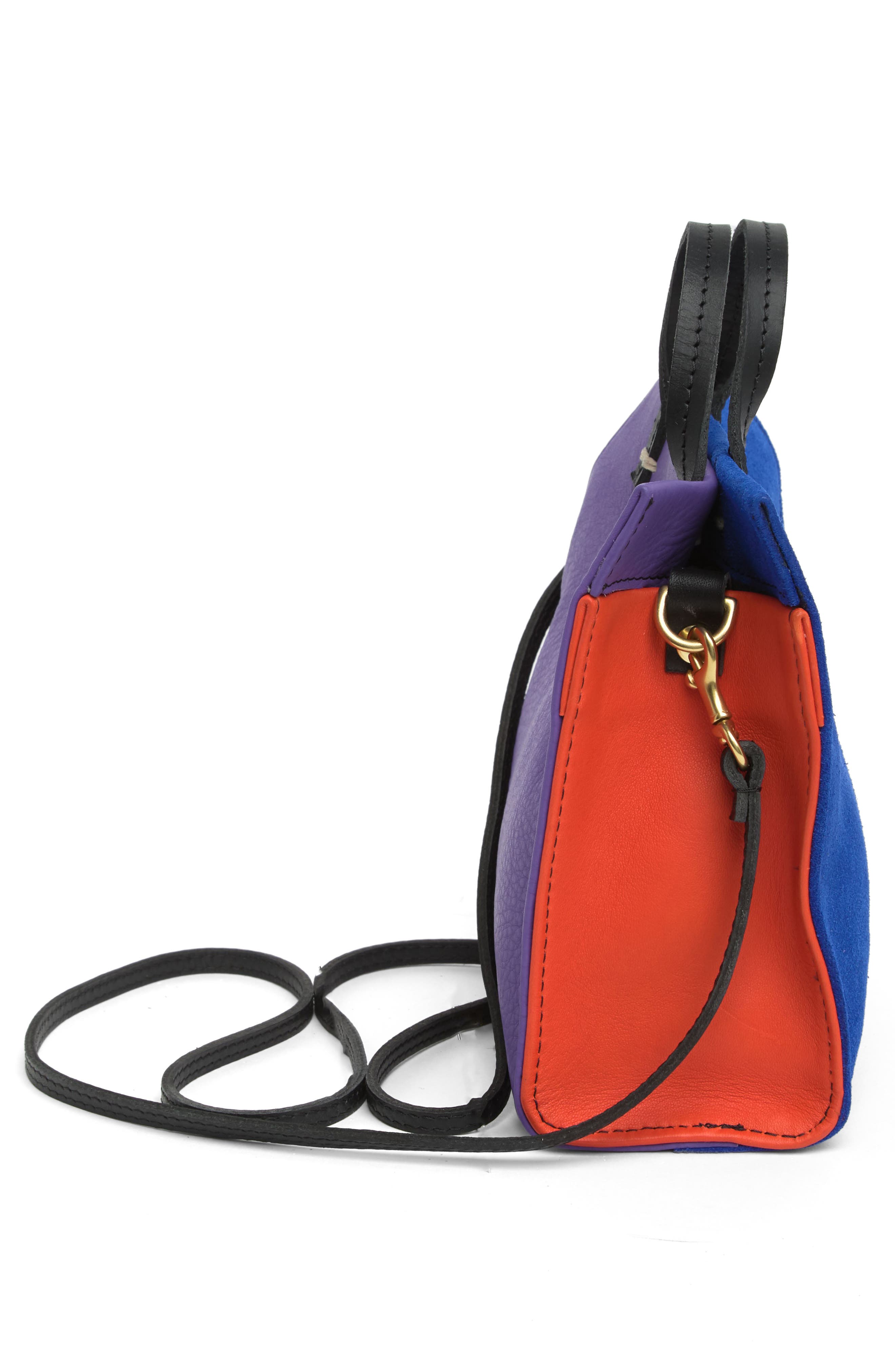 Clare V. Simple Leather Colorblock Bebe Satchel, Alternate, color, 