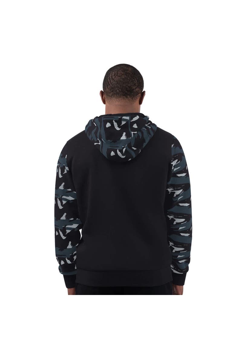 Men's Starter Black Las Vegas Raiders Thursday Night Gridiron Full-Zip Hoodie, Alternate, color, Black