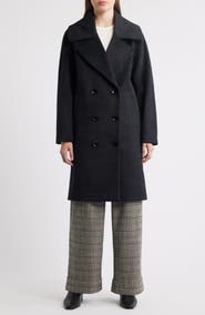 Bernardo Double Breasted Knit Coat