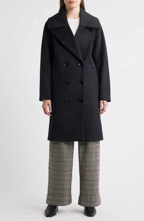 Bernardo Double Breasted Knit Coat