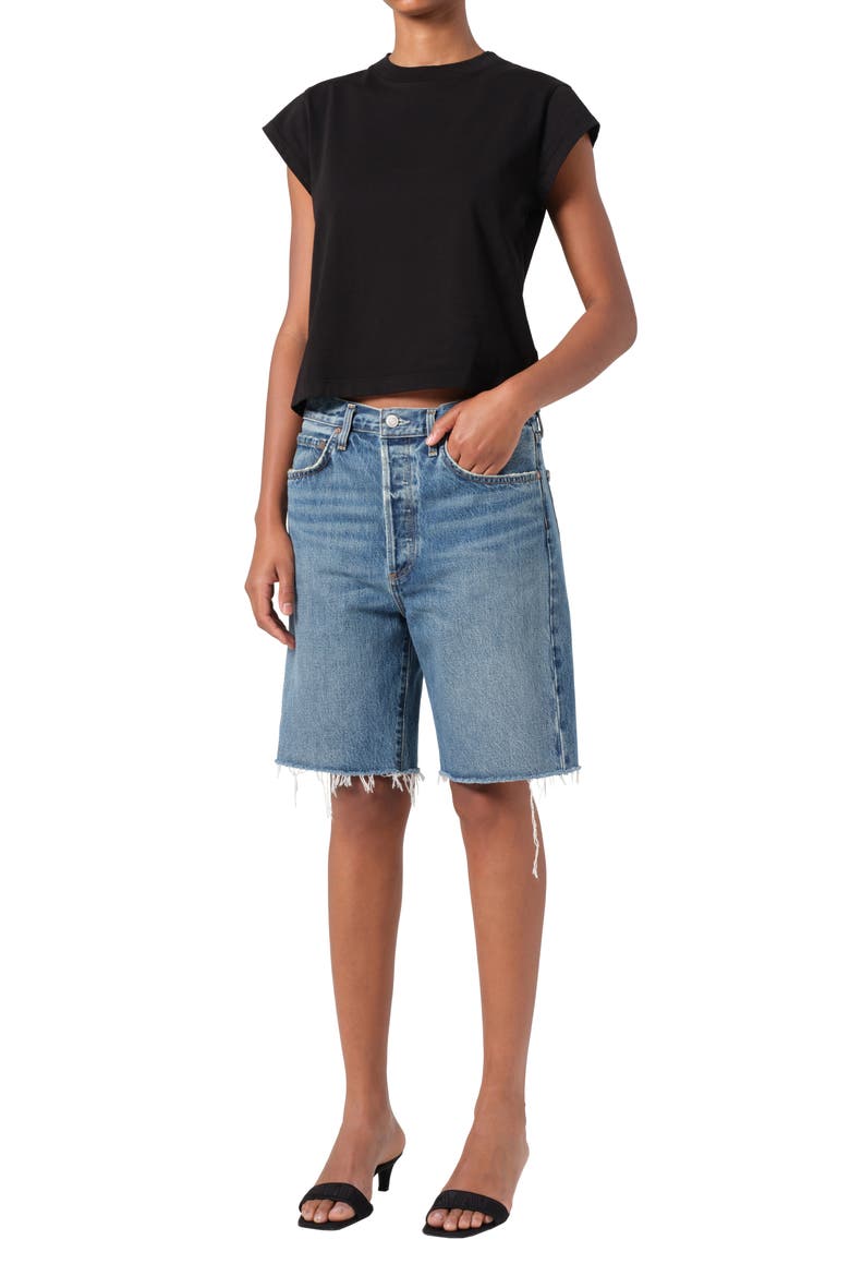 Bryce Cap Sleeve T-Shirt, Alternate, color, BLACK
