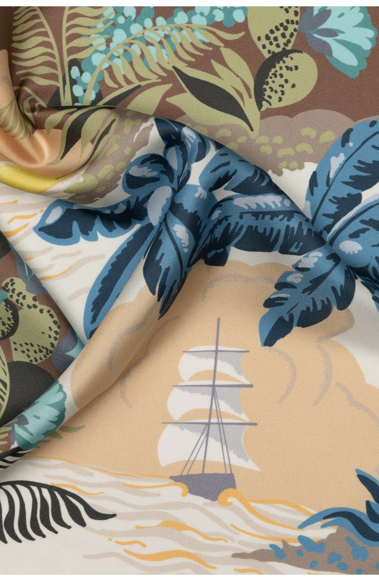 Elizabetta Isola - Silk Pocket Square for Men, Alternate, color, Aqua