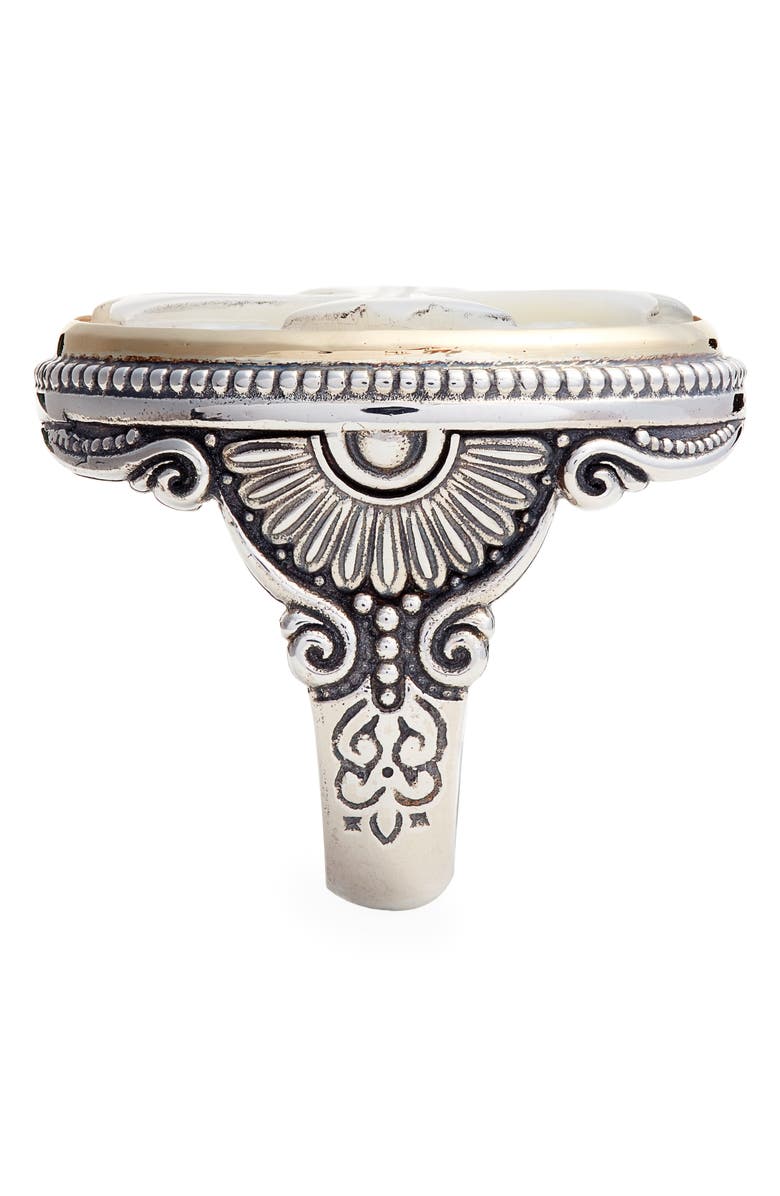 Konstantino Trillion Embossed Cross Mother-of-Pearl Ring, Alternate, color, 