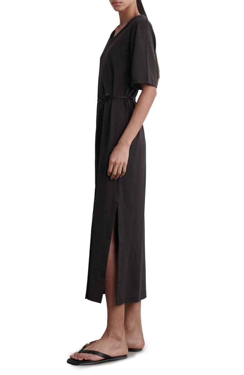 COS Belted Midi T-Shirt Dress, Alternate, color, Brown Dark