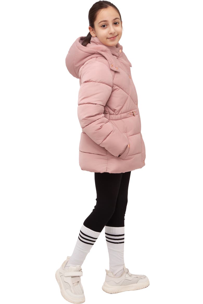 Kids' Timeless Quilted Coat, Alternate, color, Mauve