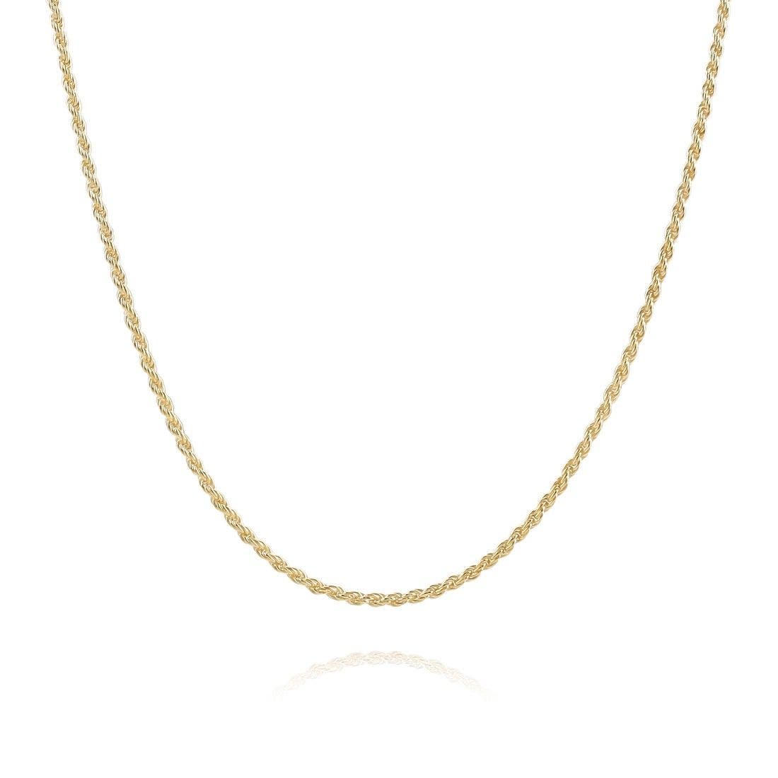 Spero London Sterling Silver Rope Chain Necklace In Gold