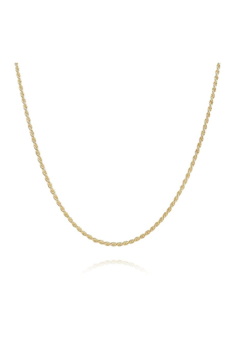 Spero London Sterling Silver Rope Chain Necklace, Main, color, Gold
