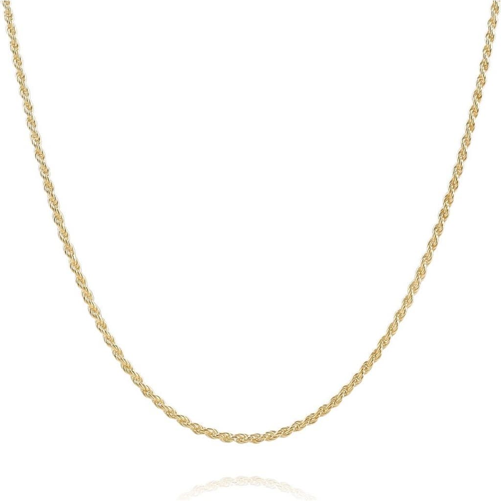 Spero London Sterling Silver Rope Chain Necklace In Gold