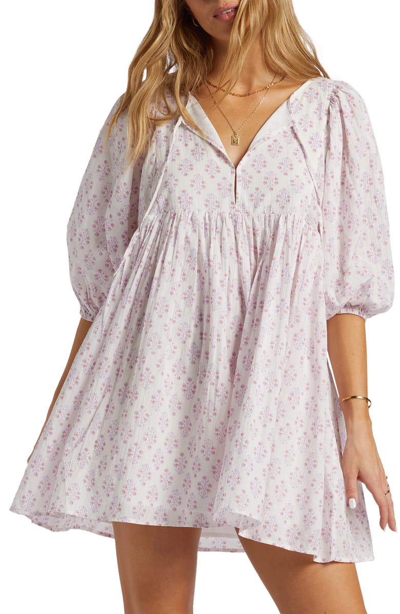 Billabong Ambers Puff Sleeve Minidress, Main, color,