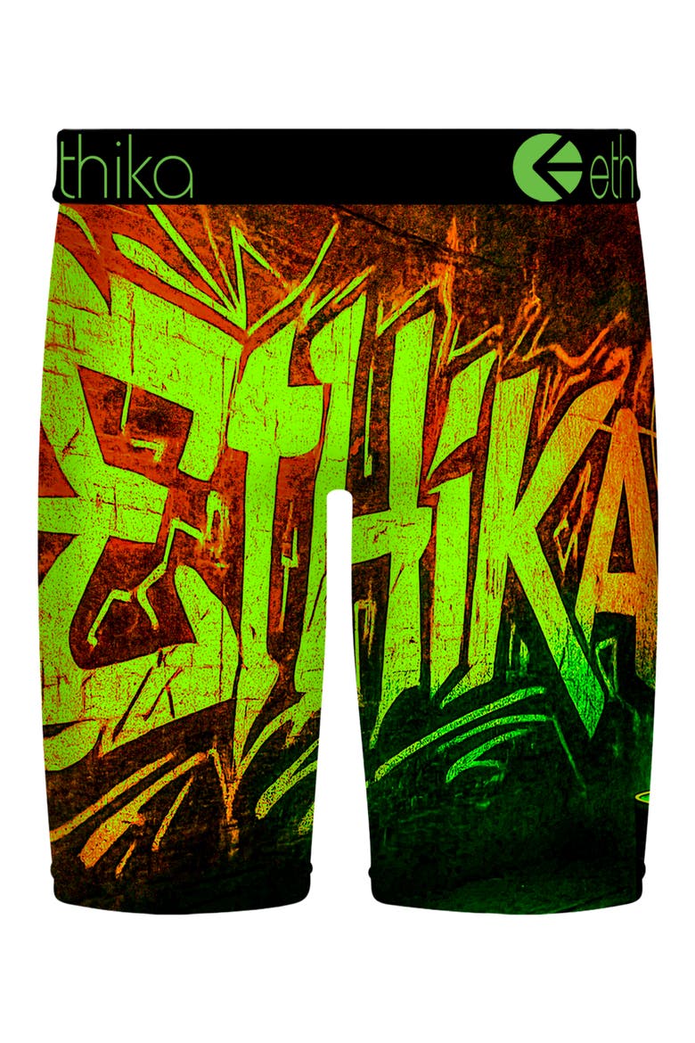 Kids' The Wall Boxer Briefs, Alternate, color, GREEN