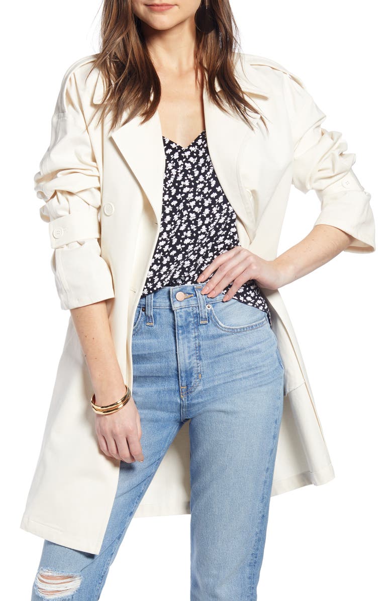 Something Navy Easy Oversize Trench, Main, color,