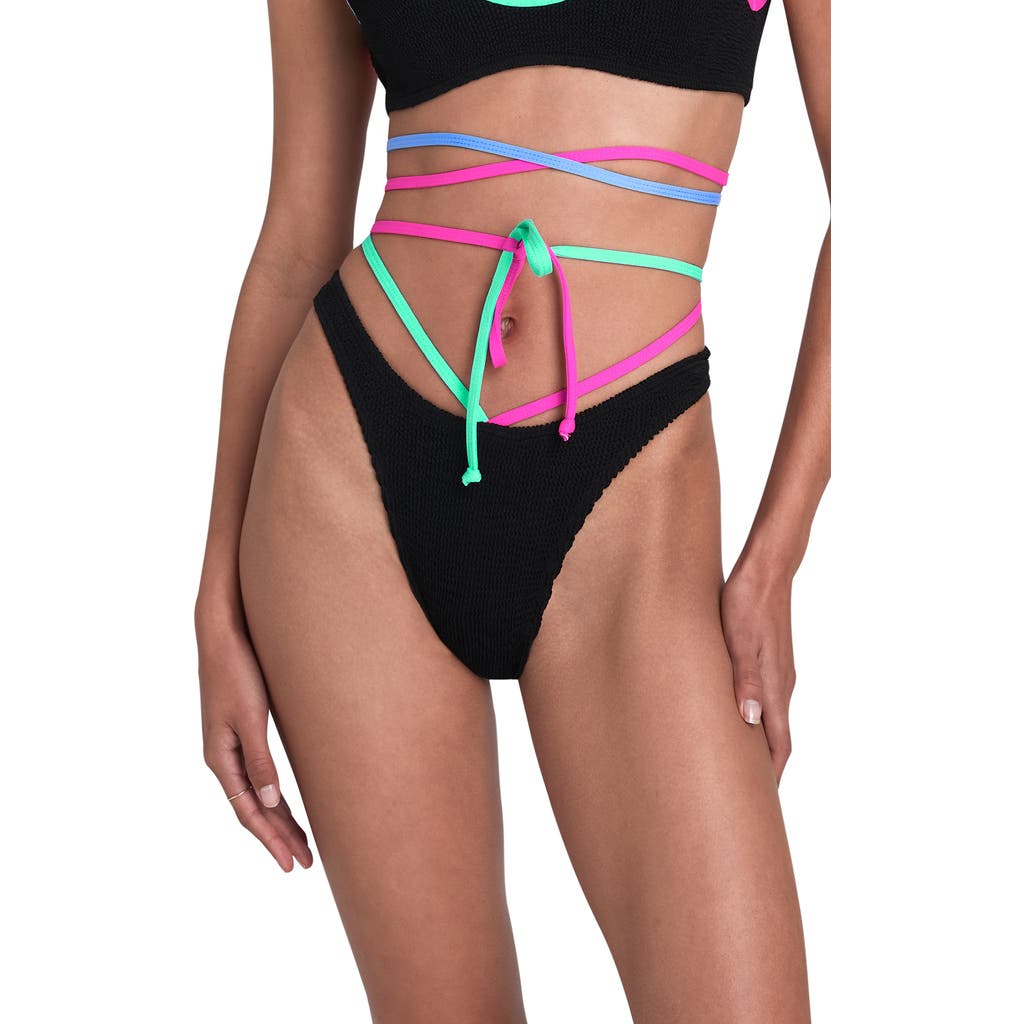 Bondeye Bound By Bond-eye Serenity Strappy Bikini Bottoms In Black