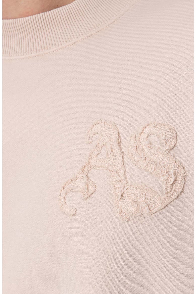 Insignia Graphic Appliqué Cotton Sweatshirt, Alternate, color, CRYSTAL PINK