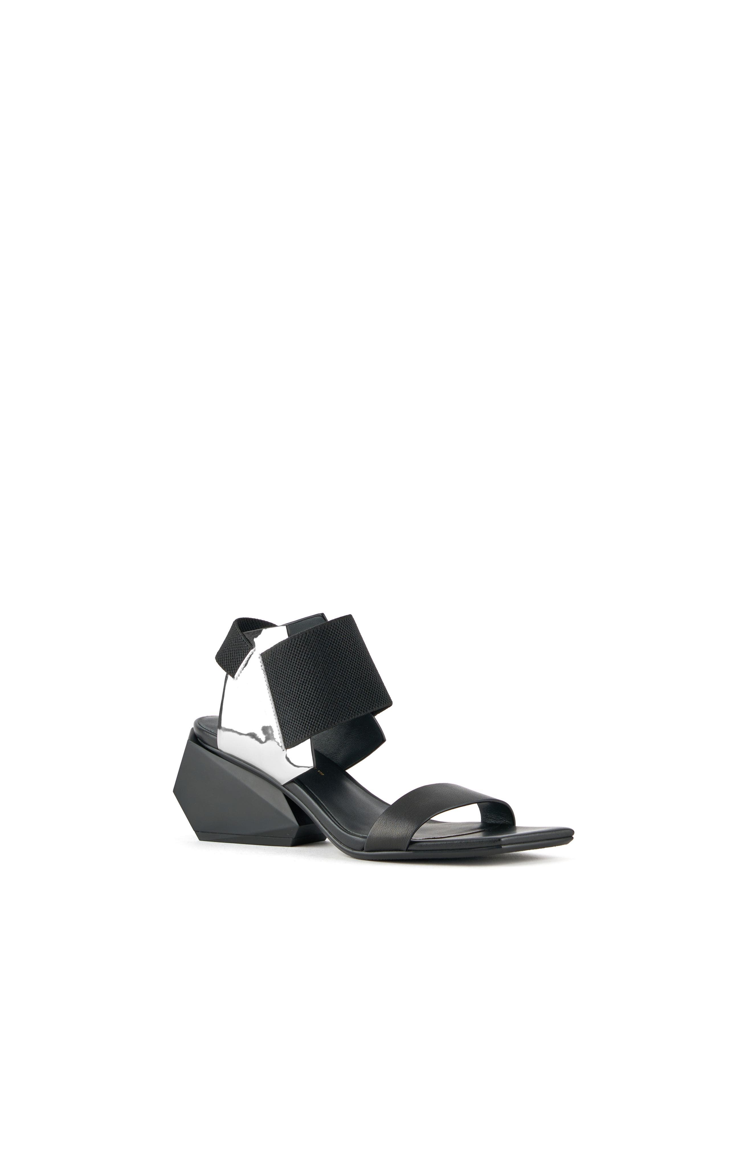 Ricky Sandal Mid, Alternate, color, Black + Silver