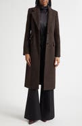Reiss Kai Check Wool Blend Bouclé Coat