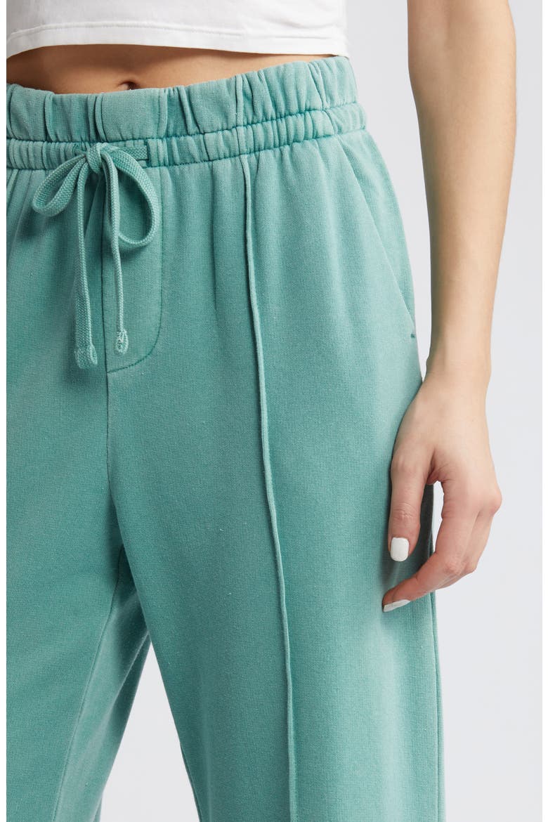 Sporty Drawstring Crop Pants, Alternate, color, GREEN SEAGLASS