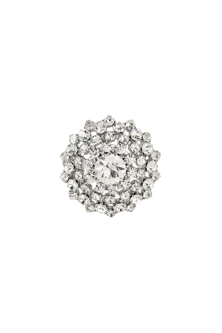 1970s Vintage Crystal Brooch, Main, color, Crystal