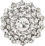 Susan Caplan 1970s Vintage Crystal Brooch