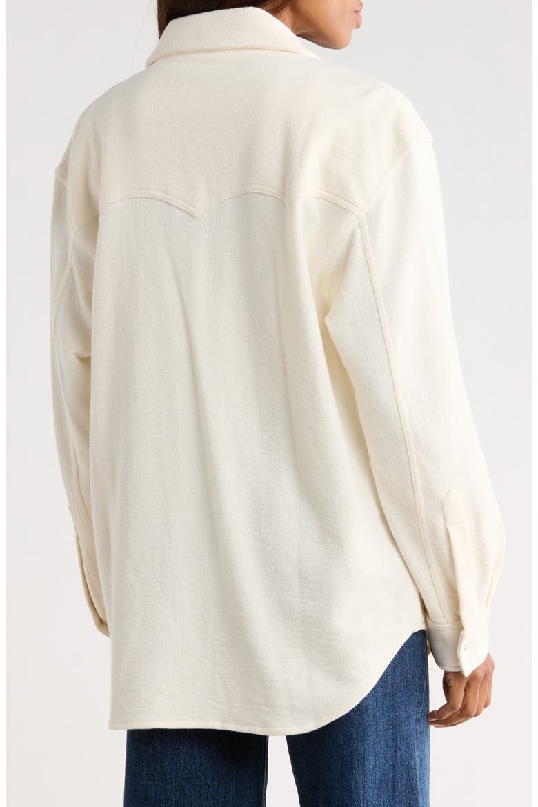 Dutton Cotton Blend Western Shirt, Alternate, color, IVORY