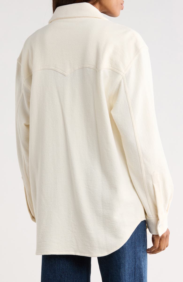 TWP Dutton Cotton Blend Western Shirt, Alternate, color, Ivory
