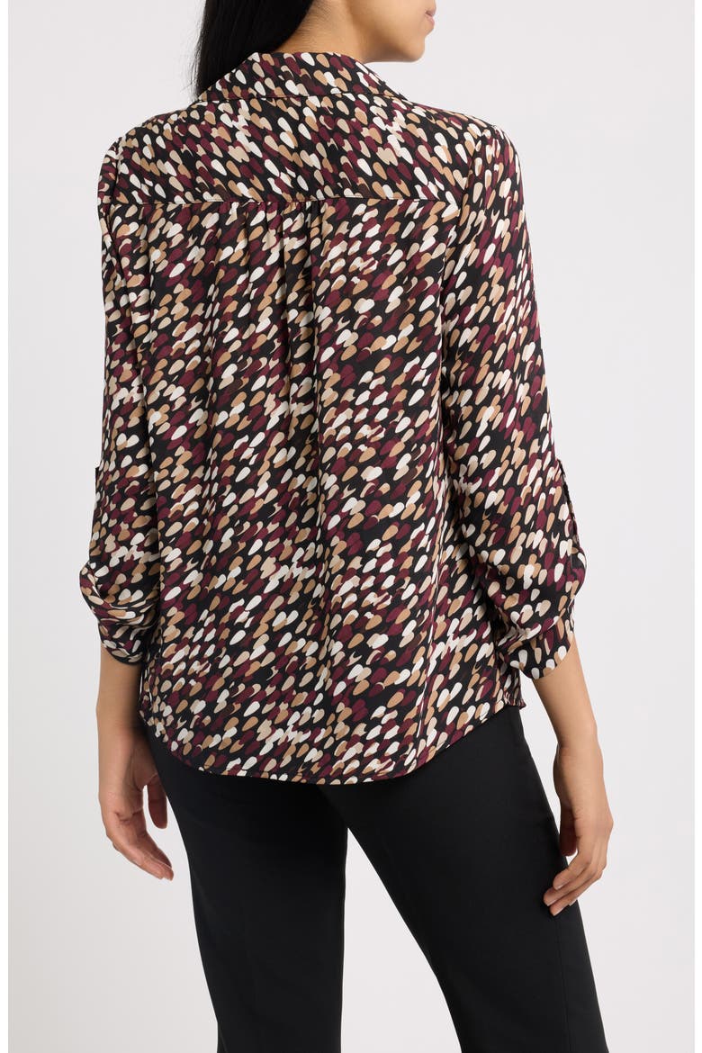 Print Roll Tab Shirt, Alternate, color, ANNE BLACK MULTI