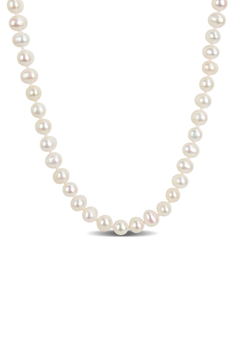 6-7mm Cultured Freshwater Pearl Necklace, Main, color, WHITE