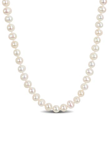 Delmar 7-8mm Cultured Freshwater Pearl Necklace In White