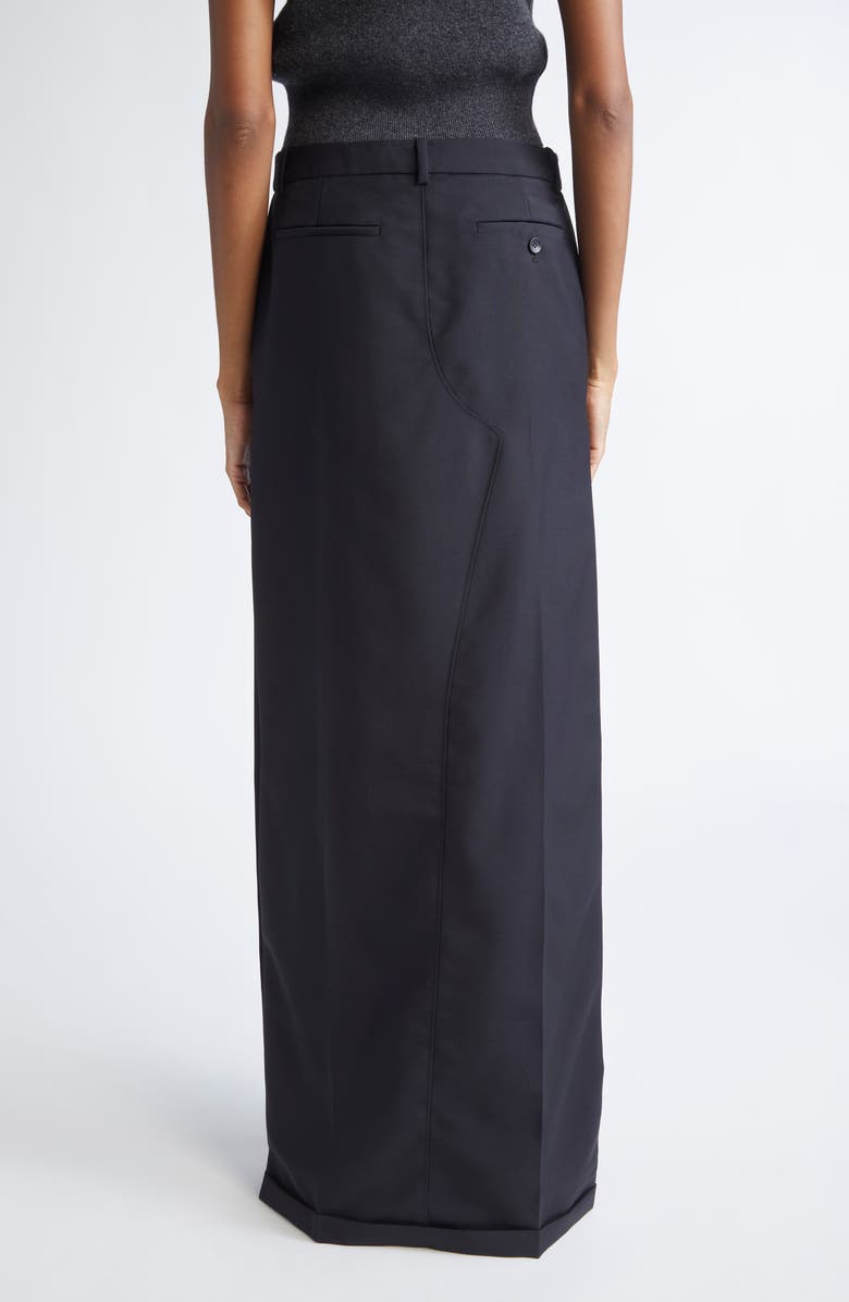 Alexander Wang Wool & Mohair Tailored Maxi Skirt, Alternate, color, Black