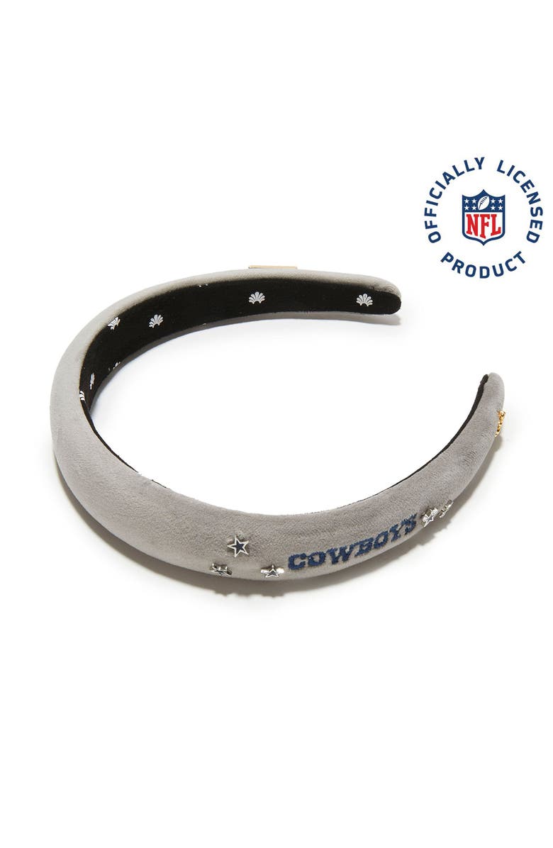 Lele Sadoughi Dallas Cowboys Charlotte Headband, Main, color, Grey 020