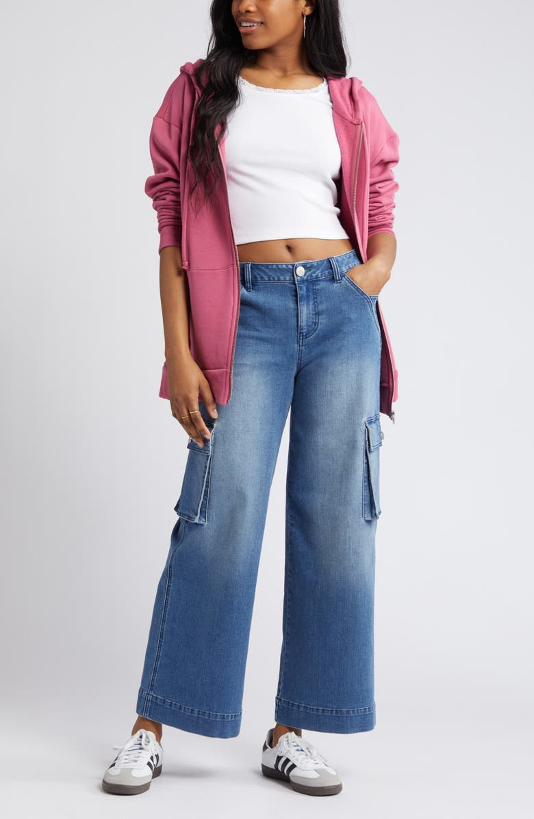 1822 Denim Wide Leg Utility Jeans, Main, color, 