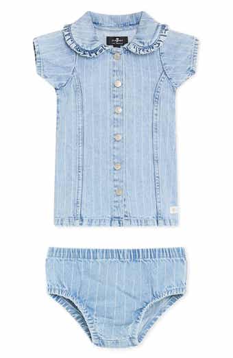 Stripe Denim Dress & Bloomers Set