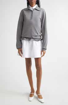 Long Sleeve Poplin Mini Shirdress