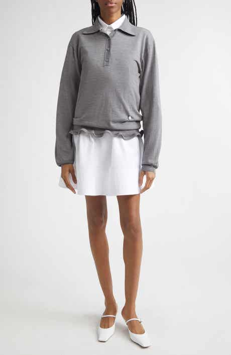 Long Sleeve Poplin Mini Shirdress
