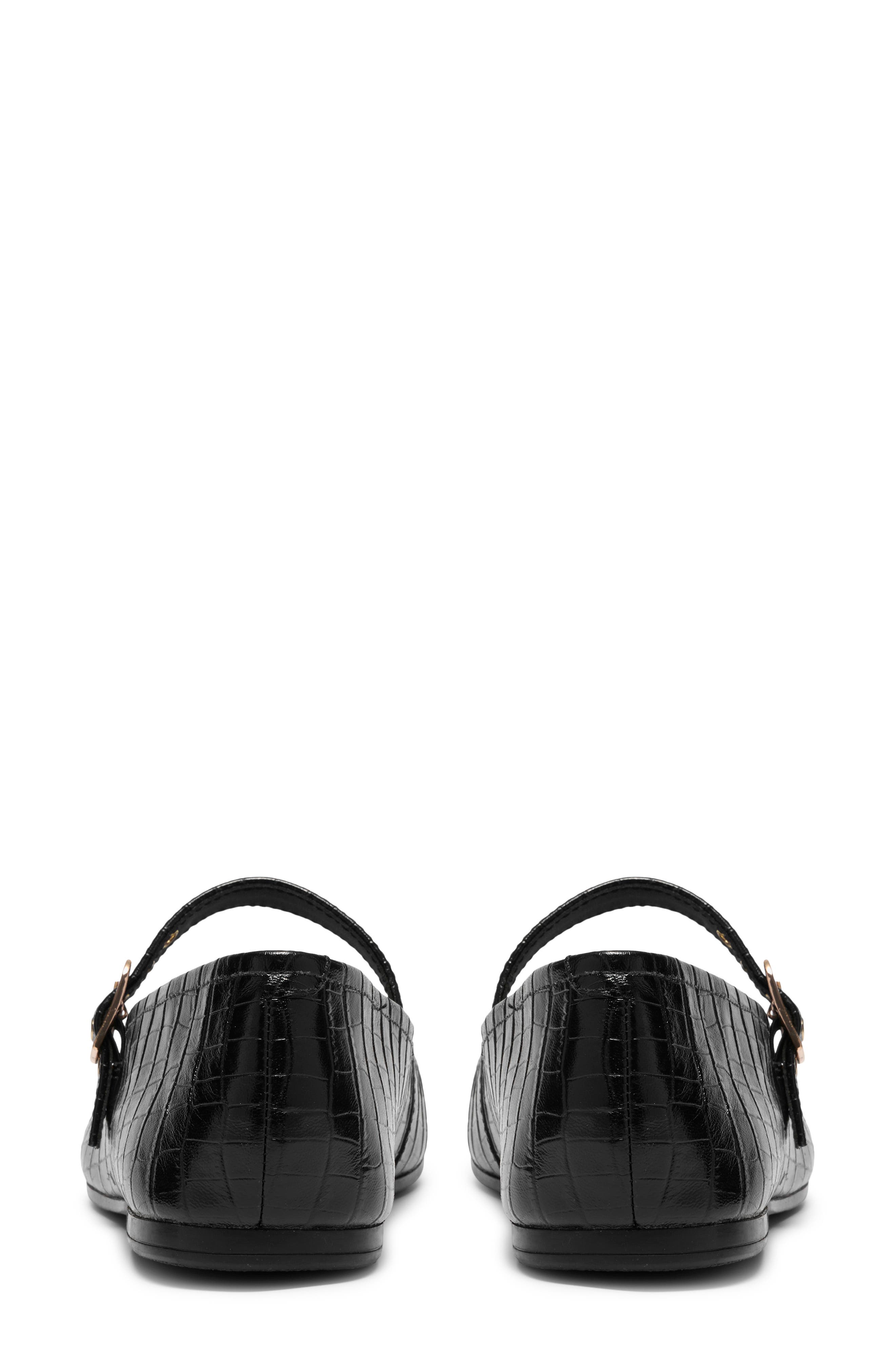Livia Jane Leather Mary Jane Flat, Alternate, color, BLACK CROC