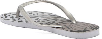 Slim Animal Print Flip Flop
