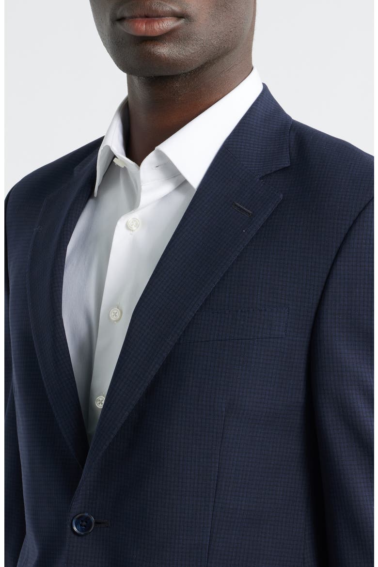 Flynn Classic Fit Navy Microcheck Wool Suit, Alternate, color, NAVY