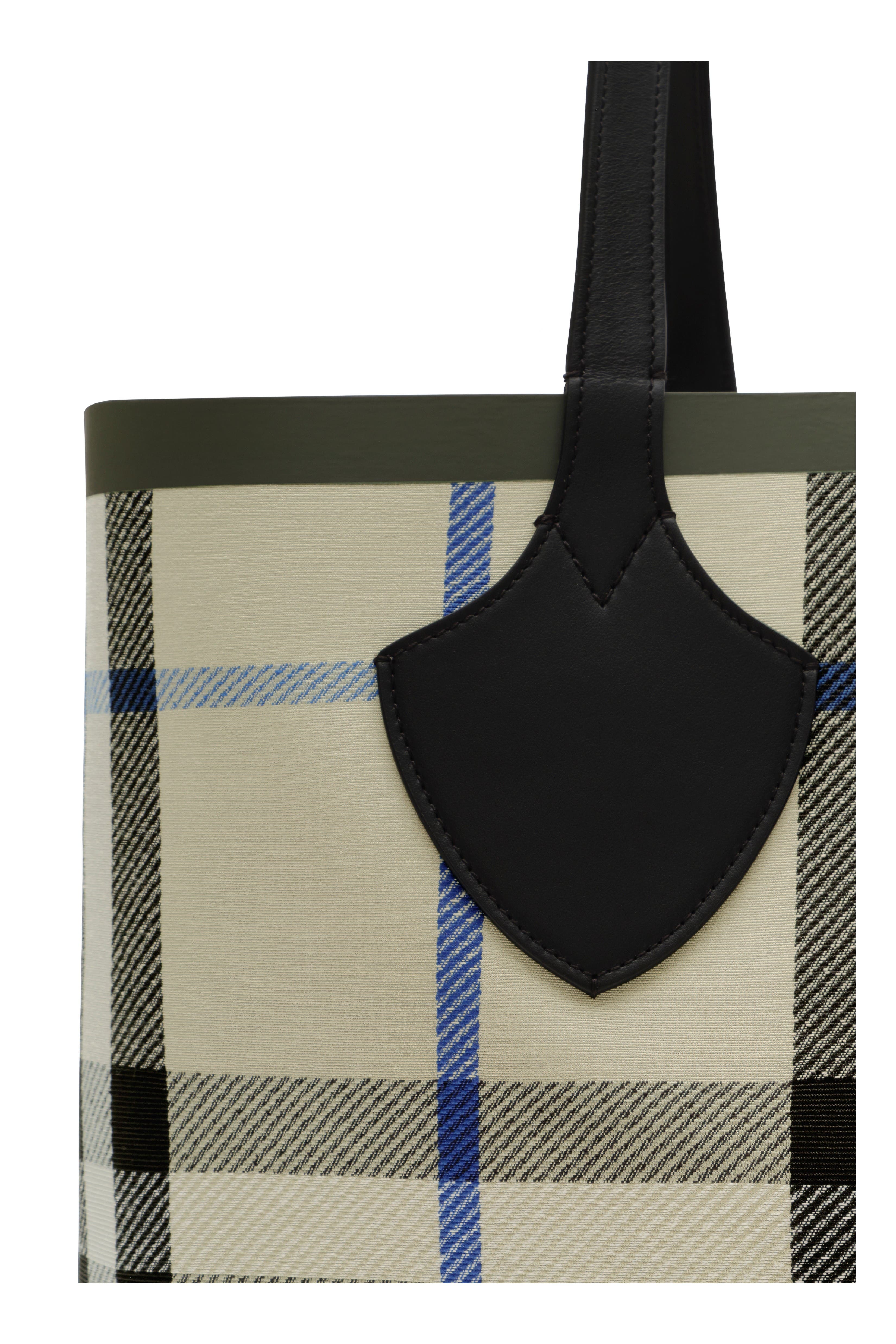 Burberry Medium Check Tote, Alternate, color, Lichen Beige