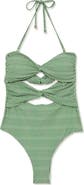 Reiss Nelly Twist Front One-Piece Swimsuit