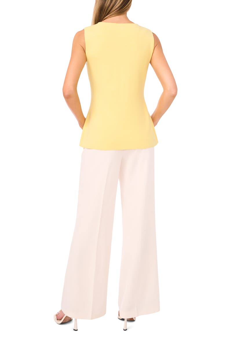 Sleeveless Button-Up Shirt, Alternate, color, CREAMED CORN