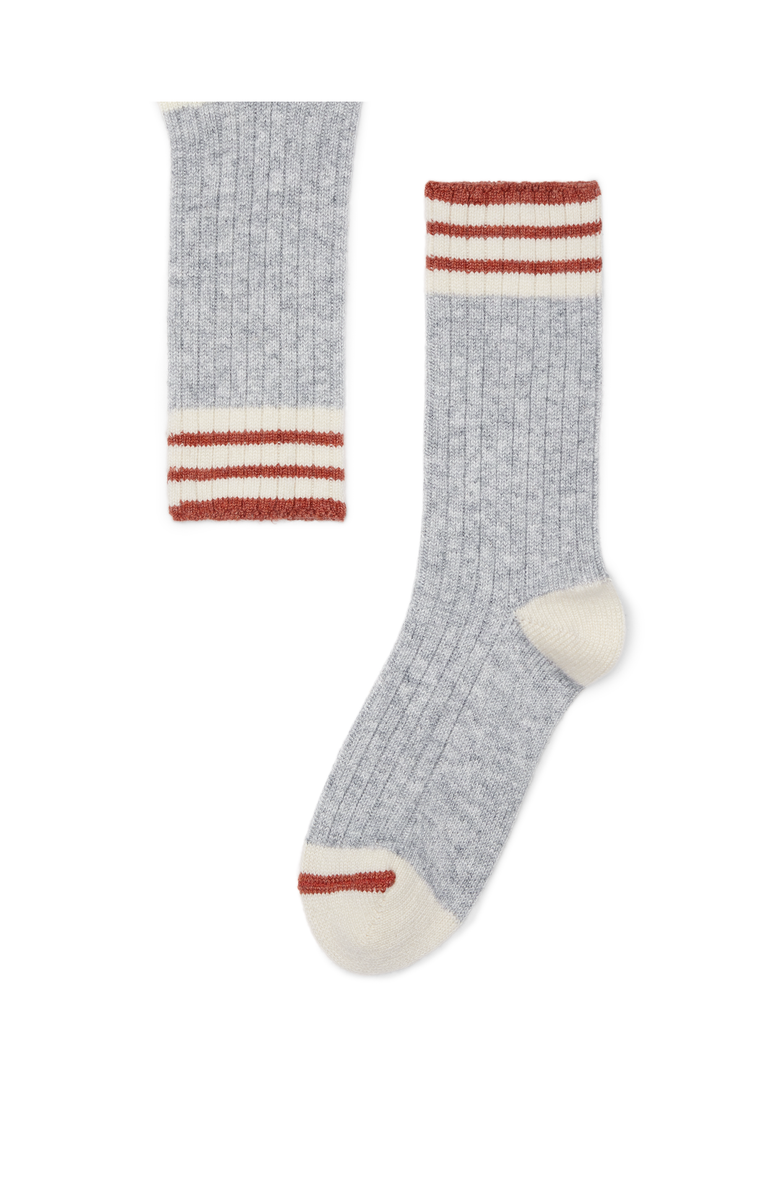 Brunello Cucinelli Rib knit socks, Main, color, Light Grey