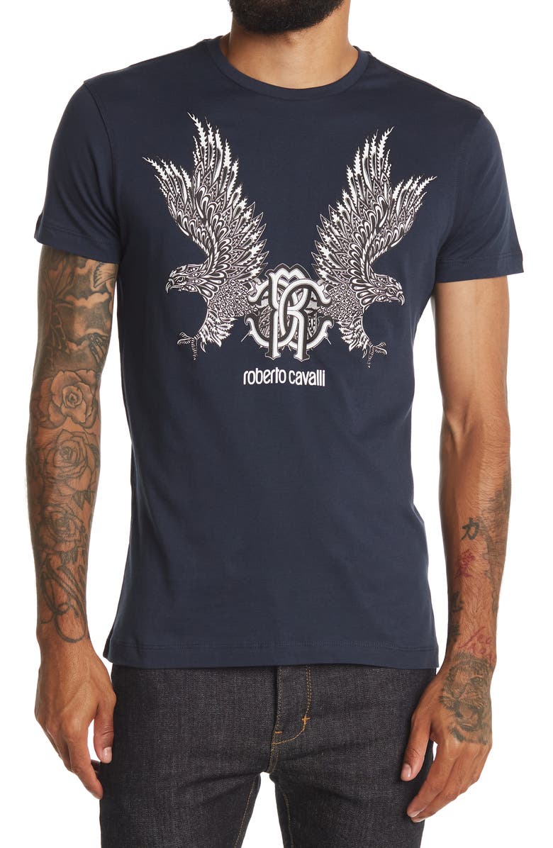 Roberto Cavalli Graphic T-Shirt, Main, color, 