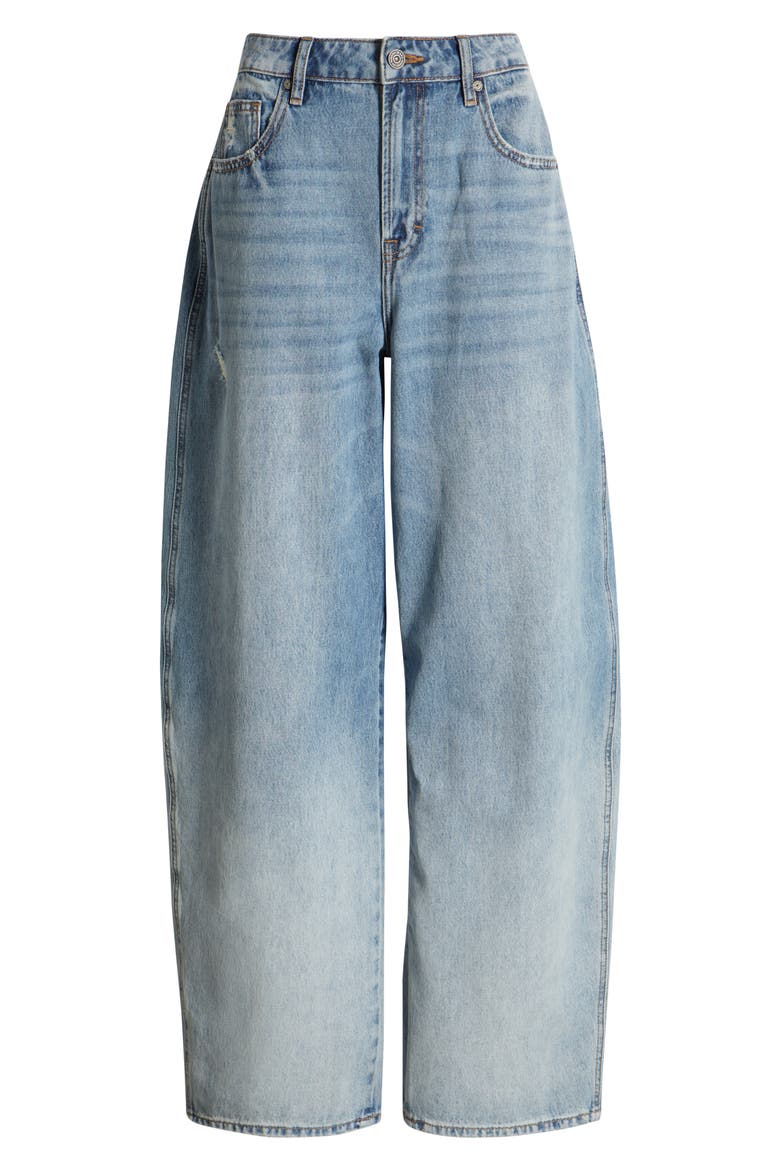 Classic Barrel Leg Jeans, Alternate, color, MED WASH