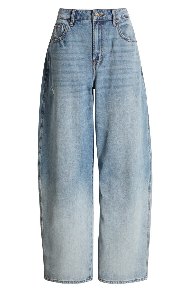HIDDEN JEANS Classic Barrel Leg Jeans, Alternate, color, Med Wash