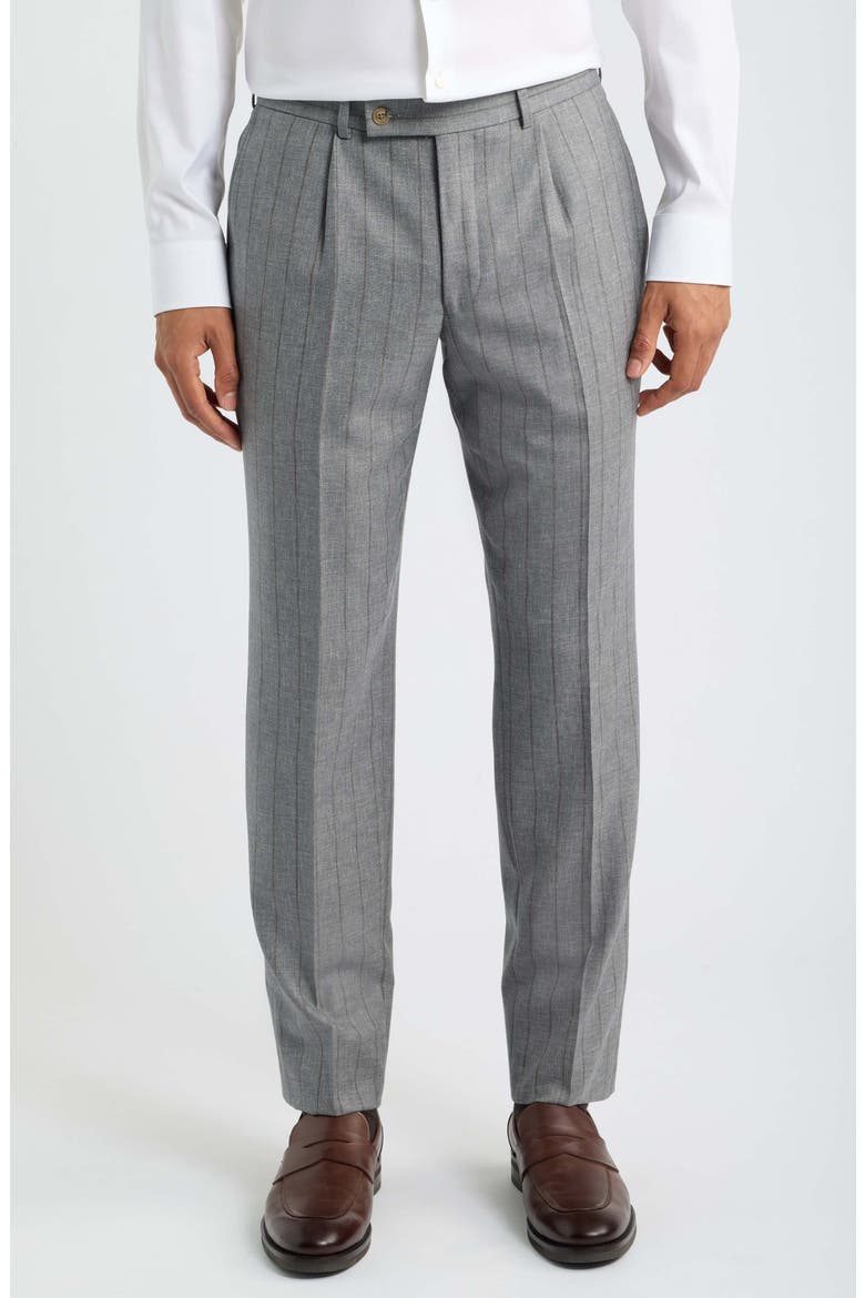 Irving Chalk Stripe Wool Suit, Alternate, color, LIGHT GREY