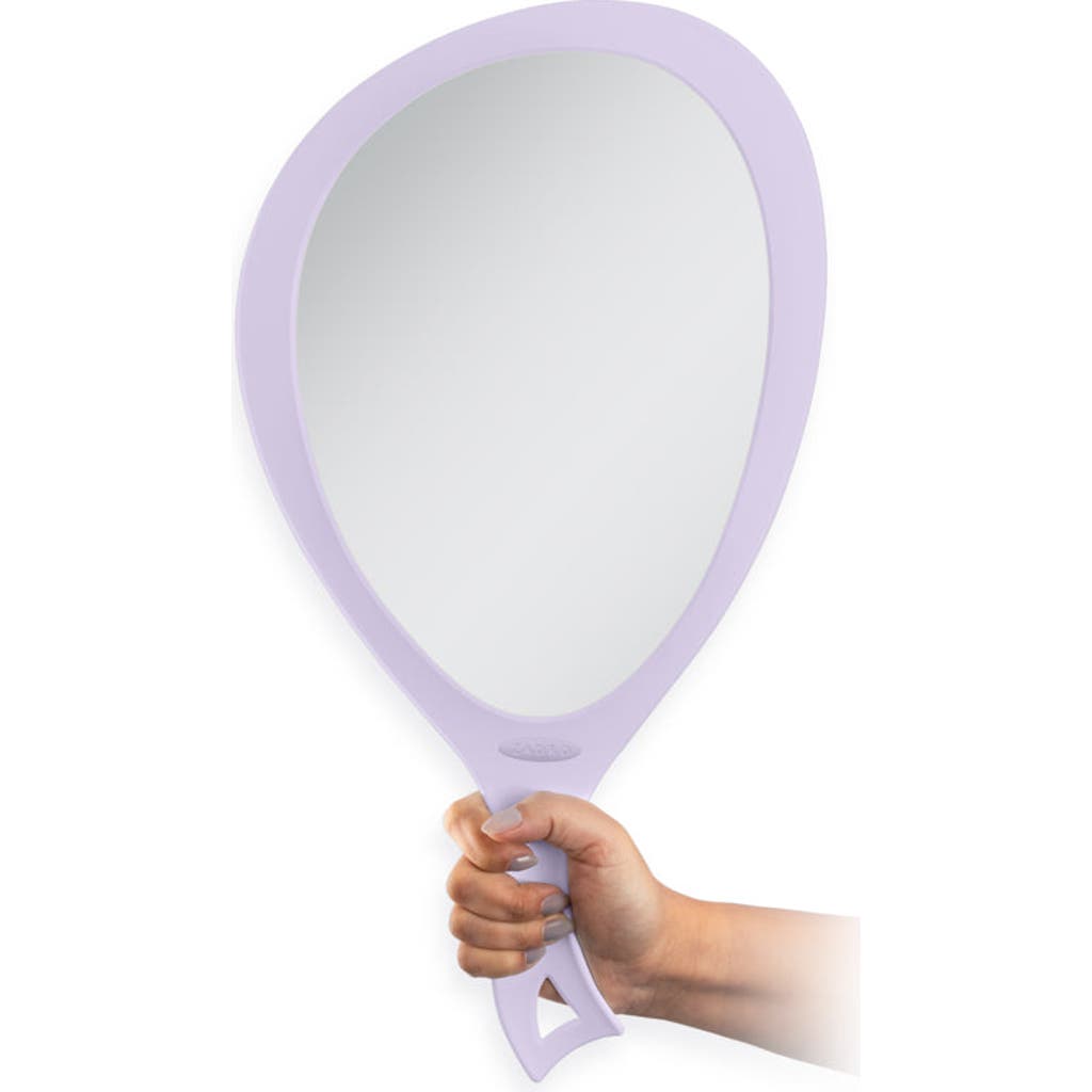 Zadro Xl Teardrop Handheld Mirror With Handle In Purple