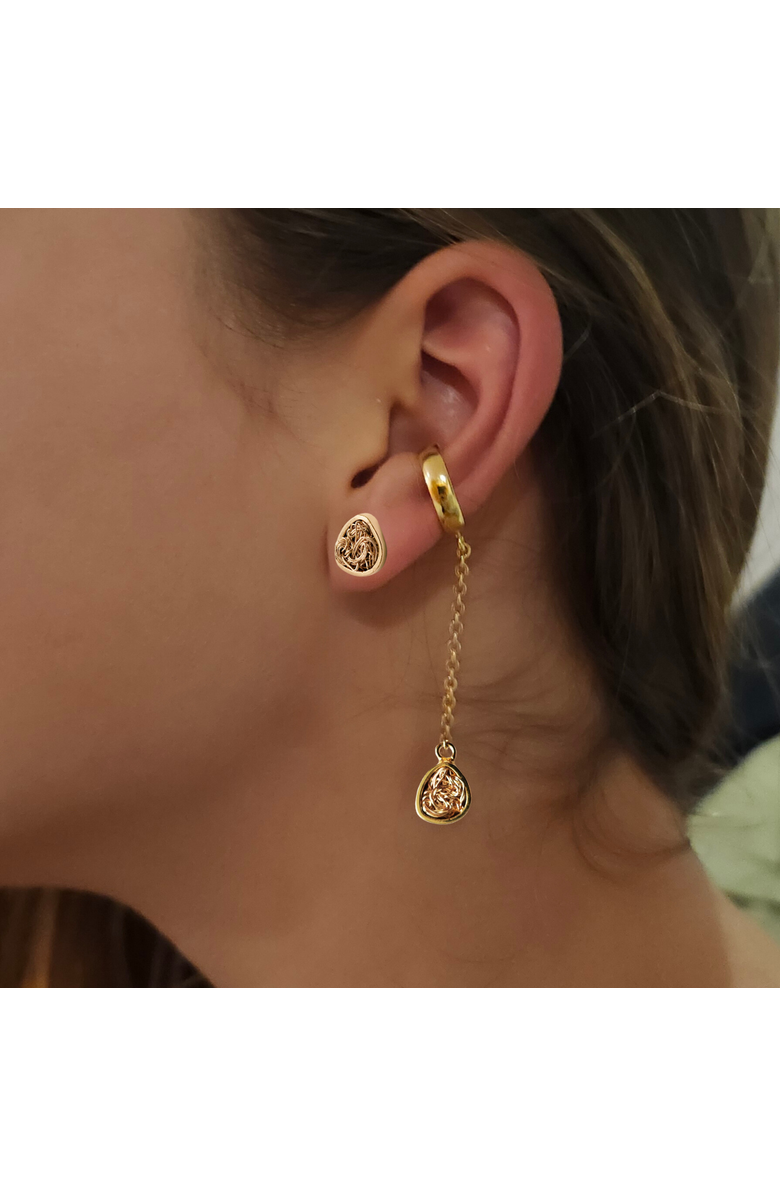 Daniela Millan Jewelry Asymmetrical Ear Cuff Set, Alternate, color, Gold