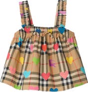 Burberry Heart Check Cotton Top