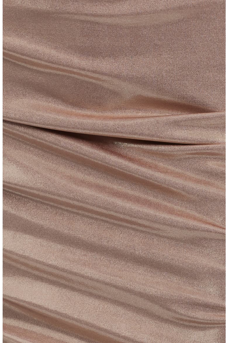 Crystal Ruched Lamé Minidress, Alternate, color, BGE OVRFLO