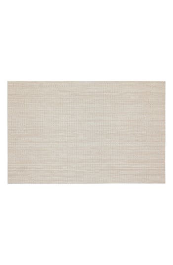 Dainty Home Set Of 6 Vinyl Placemats In Embroidered Glitter Ivory