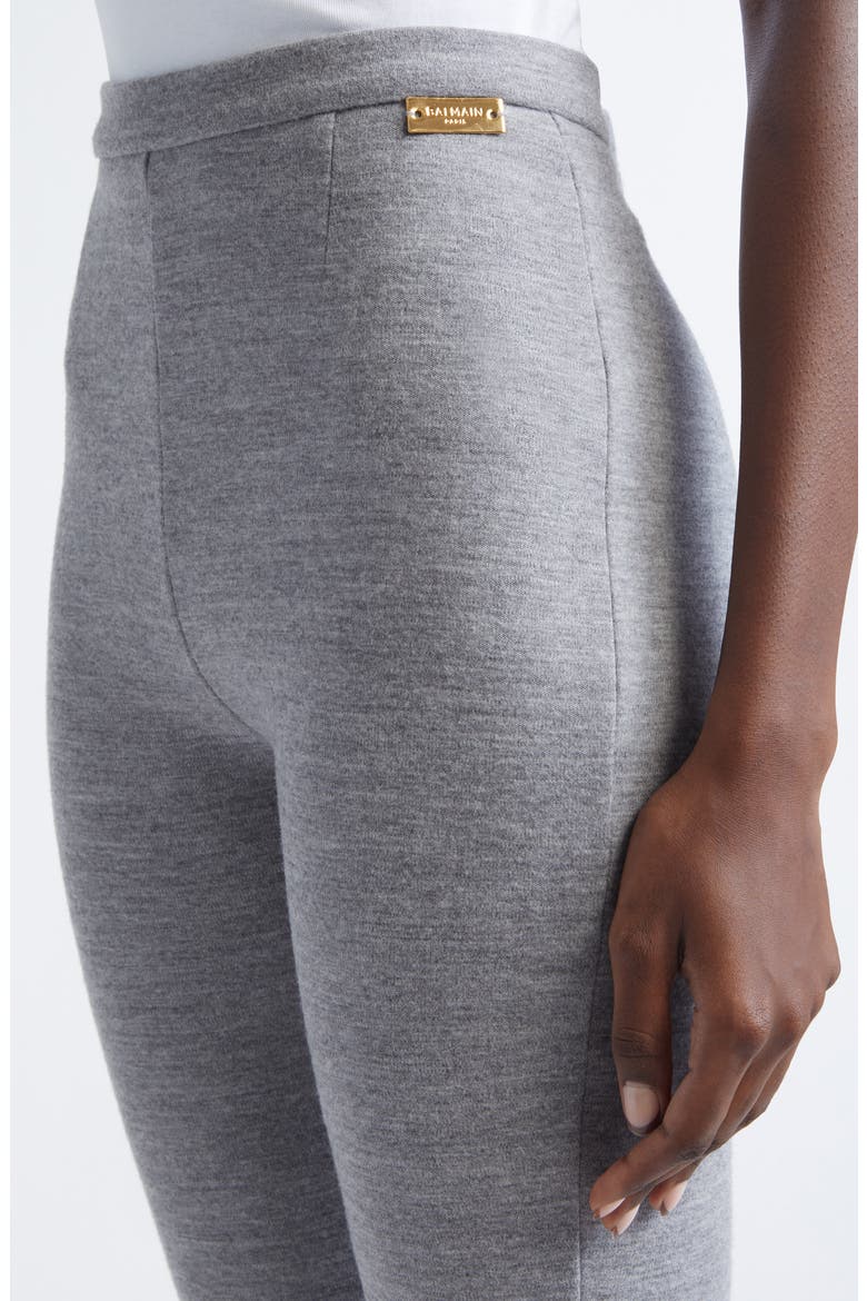 Virgin Wool & Cotton Blend Leggings, Alternate, color, LIGHT GREY